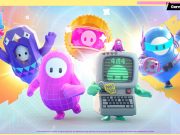 Tangkapan layar gameplay baru, ikon, dan permukaan seni utama Fall Guys Mobile secara online